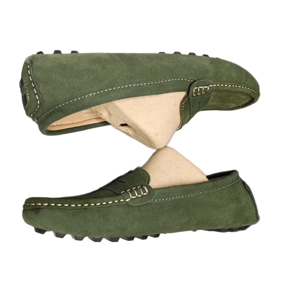 Osslue Penny Loafers Womens 11 Green Classic Lightweight Moc Toe Slip On 1208